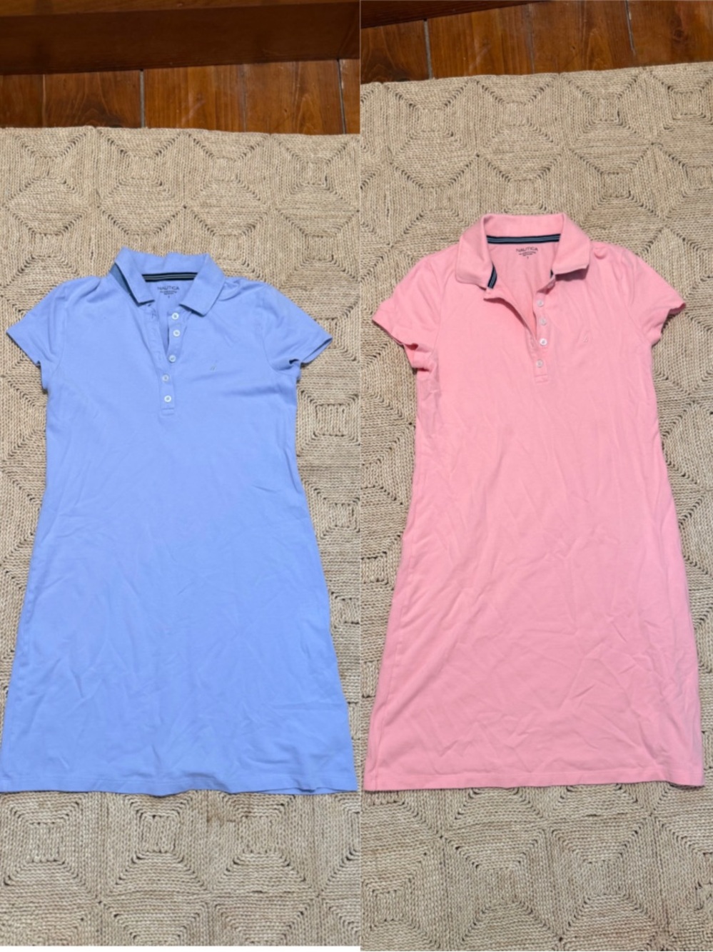 Bundle of 2 Nautica Light Short-Sleeve Polo Cotton Tennis Dresses - Size Small